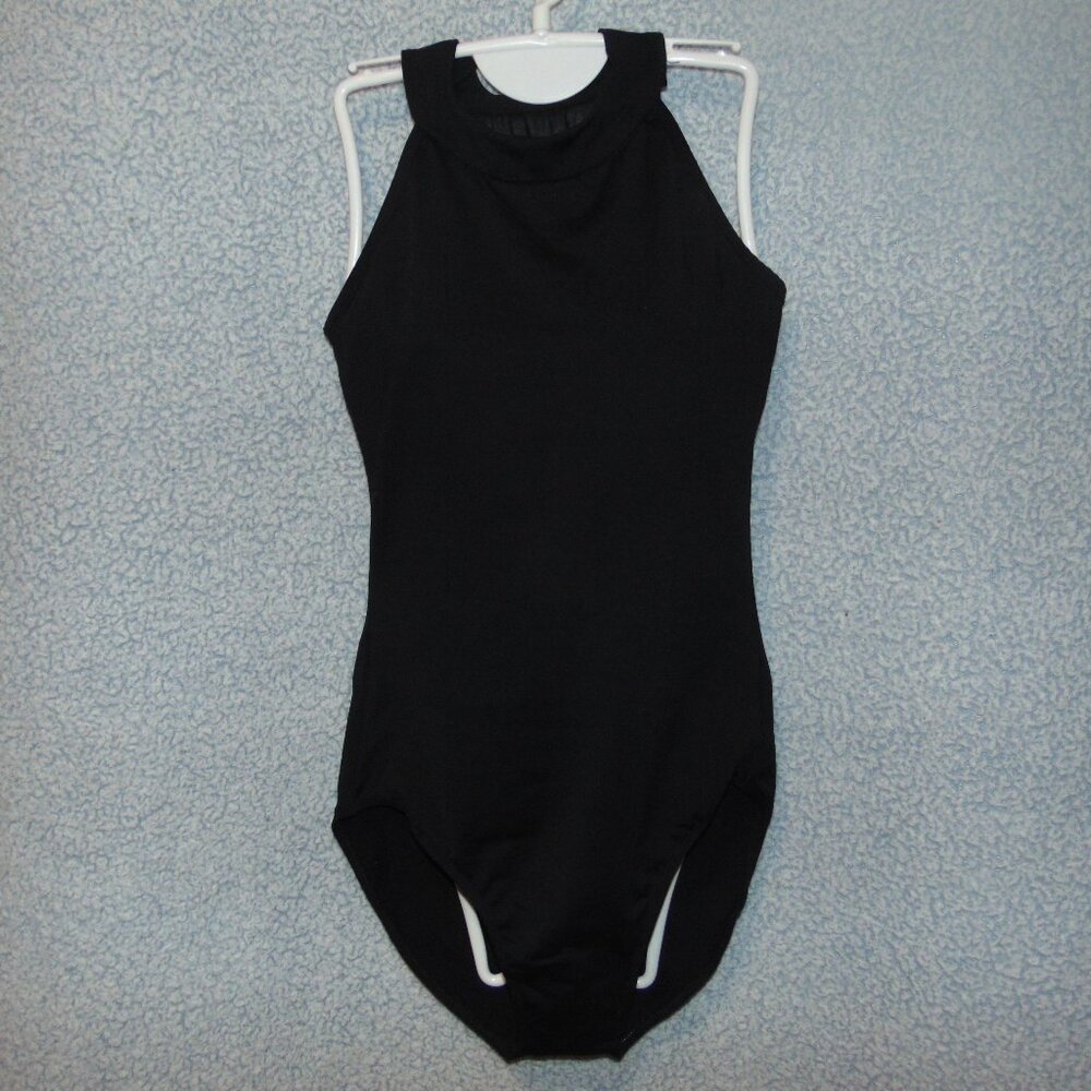 Black Snap Neck Swimsuit L